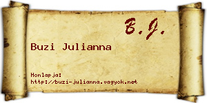 Buzi Julianna névjegykártya